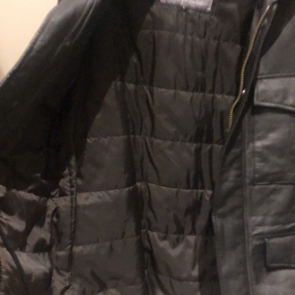 Vintage Cooper black leather jacket. four pockets in front full length zipper - Picture 11 of 15